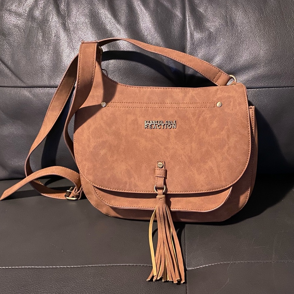 Kenneth Cole Reaction large Faun Norway saddle bag